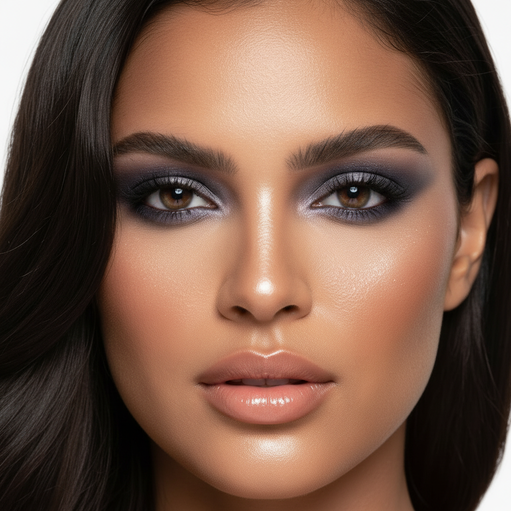 Glitter - Eye Shadow - Steel Metallic With - Compact
